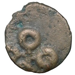 Alternative view of Potin Coin of Satakarni of Satavahana Dynasty (1st Cen. BC) from Banavasi Region