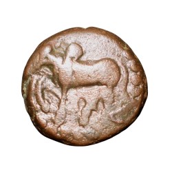 Copper Kakani of Ganapati Naga(c. 3rd Cen. AD) of Nagas Dynasty from Padmavati Bull Heavy Type