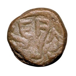 Alternative view of Copper Kakani of Ganapati Naga(c. 3rd Cen. AD) of Nagas Dynasty from Padmavati Bull Heavy Type