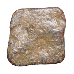 Alternative view of Lead Coin of Western Kshatrapa - Rudrasena III? (3rd Cen. AD) with Bull facing right