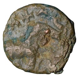 Potin Coin of Satakari (1st Cen.BC) of Satavahana Dynasty Elephant Type Banavasi Region
