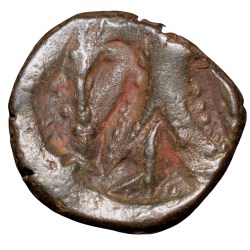 Copper Fractional Unit of Vasudev (AD 190-230) of Kushan Dynasty with Shiv & Nandi Type Rare