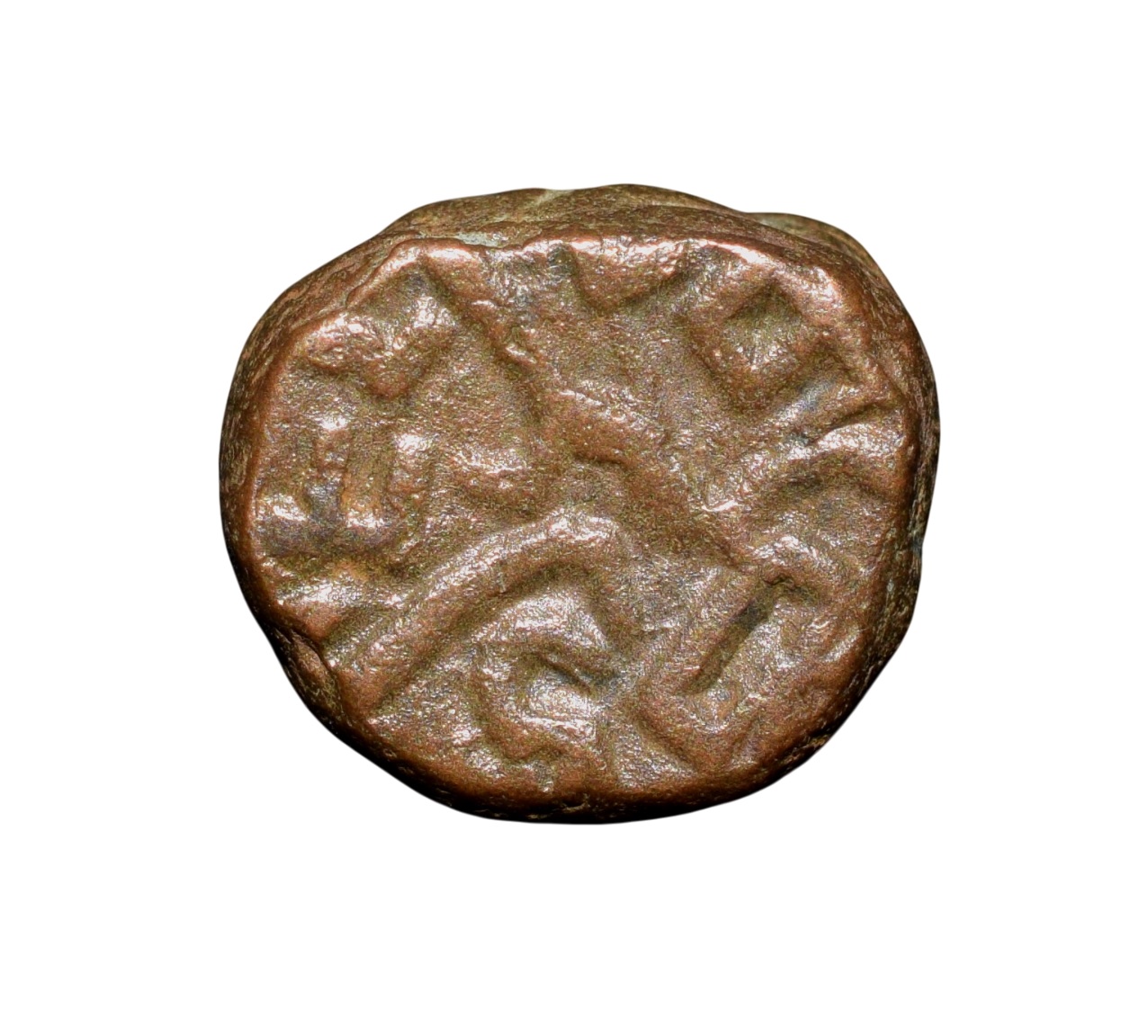 Copper Kakani of Ganapati Naga(c. 3rd Cen. AD) of Nagas Dynasty from Padmavati Bull Type - Image 2