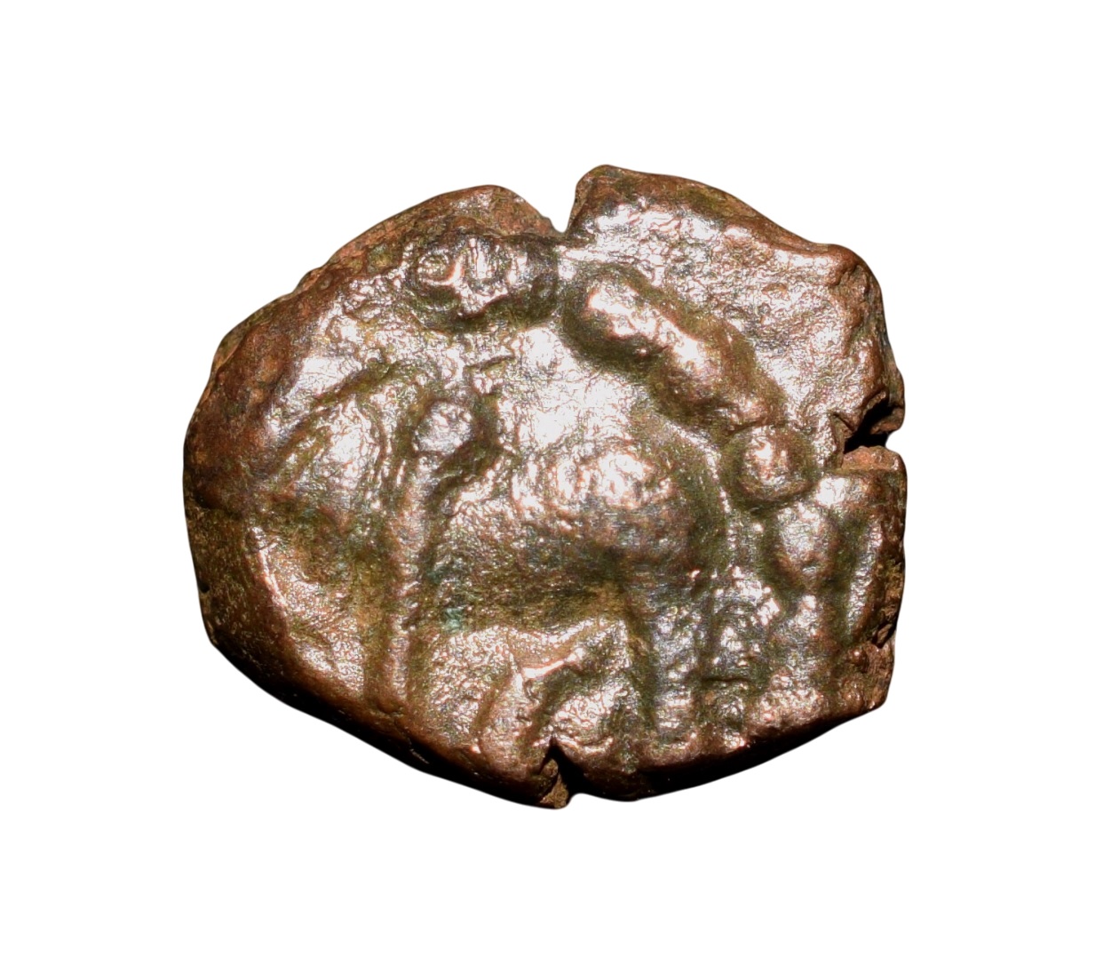 Copper Kakani of Ganapati Naga(c. 3rd Cen. AD) of Nagas Dynasty from Padmavati Bull Type