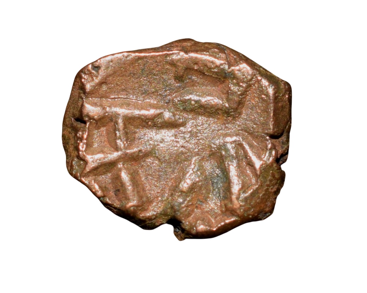 Copper Kakani of Ganapati Naga(c. 3rd Cen. AD) of Nagas Dynasty from Padmavati Bull Type - Image 2