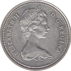 Alternative view of Canada 1 Dollar 1973 - Elizabeth II Royal Canadian Mounted Police rare Silver Coin #5555