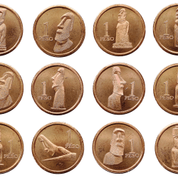 Easter Island, Set of 12 coins, Bronze, UNC Condition, Fantasy issue.