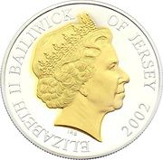 Jersey 5 Pounds 2002 - Elizabeth II Golden Jubilee; Silver Proof Commemorative issue Rare Coin WITH CAPSOOL #4343