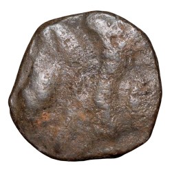 Alternative view of Copper Fractional Unit of Vasudev (AD 190-230) of Kushan Dynasty with Shiv & Nandi Type Rare