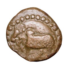 Copper Kakani of Ganapati Naga(c. 3rd Cen. AD) of Nagas Dynasty from Padmavati Bull Type