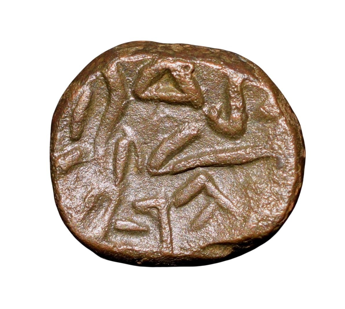 Copper Kakani of Ganapati Naga(c. 3rd Cen. AD) of Nagas Dynasty from Padmavati Bull Type - Image 2