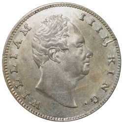 Silver Rupee of William IIII (AD 1835) of Calcutta Mint No initials at the truncation of King's neck GK33 Rare