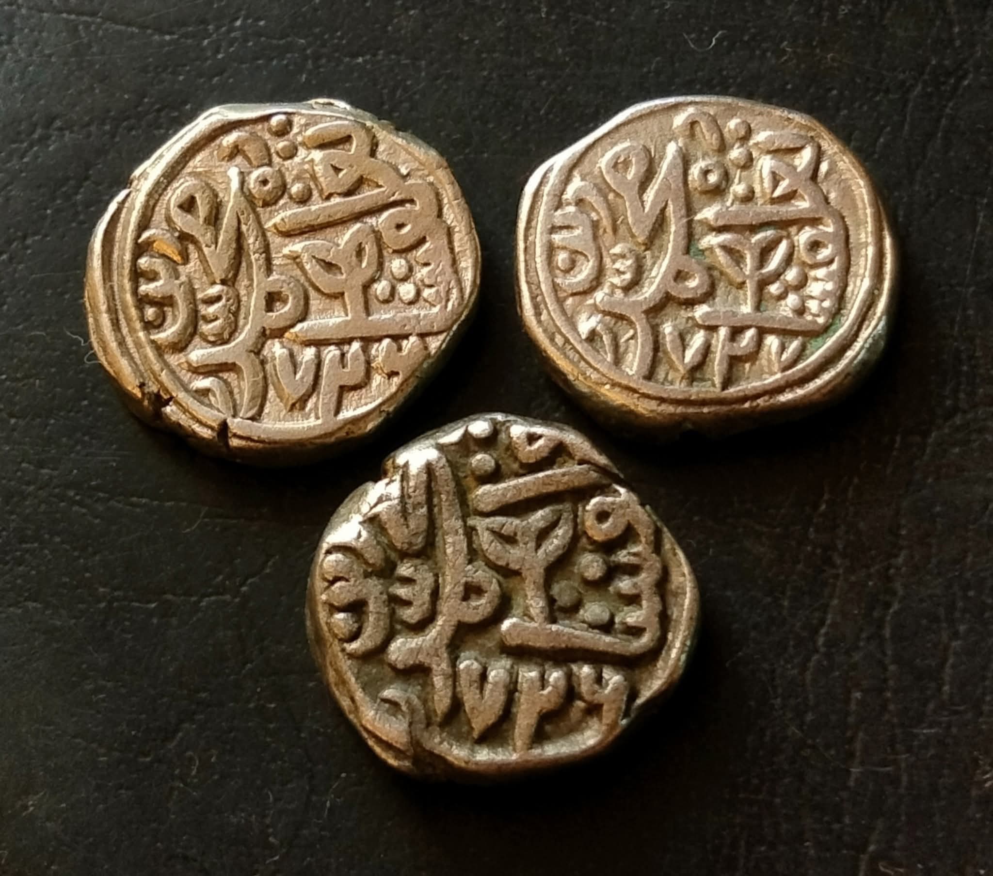 Muhammad Bin Tughluq (AH725-752/1325-1351AD) Billon Six Gani Coin of Muhammad Bin Tughluq of Tughluq Dynast... EXCELLENT CONDITION AS IMAGES. 3 piece given Same and similar piece available