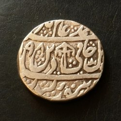 INDIA🇮🇳 PRINCELY STATE ........ RARE VARIETY Rohilkhand Kingdom, Qasbah Panipat Mint, Silver Rupee, AH1198 In the name of Shah Alam II, Obv: "saya-e-fazle elah" couplet, Rev: sana julus zarb on top, jhar mint mark, 11.02g, 23.30mm, (KM # 116), about extremely fine SILVER ONE₹ CONDITION. Excellent Same and similar piece available