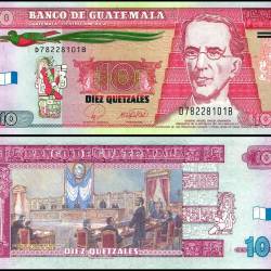 Guatemala 10 Quetzales World Banknote 2008 P117 UNC Unique and Rare