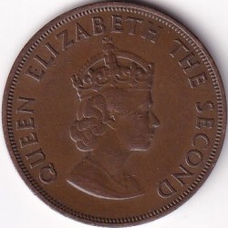 Alternative view of 1957 Jersey 1/12 shillings Elizabeth II Coin rare