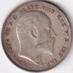 Alternative view of Collector Choice 3 Pence 1902 King Ewdard VII Silver Rare Coin
