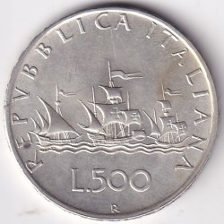 Italy 500 lire 1960 Silver Weight 11 Grams Unc Coin Rare