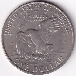 Alternative view of USA 1 Dollar 1972 Eisenhower Dollar Copper Nickel Coin