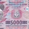 Guinea 5000 Francs Unc Note of 2022 Rare