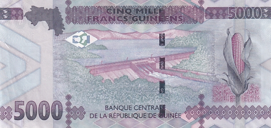 Guinea 5000 Francs Unc Note of 2022 Rare - Image 2