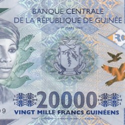Guinea 20000 Francs Unc Note of 2020 Ex Rare