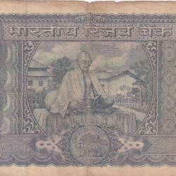 Alternative view of 100 Rupees B N Adarkar Mahatma Gandhi Reading Bhagavad Gita Note #2