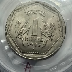 1 Rs 1983 Mumbai Mint Coin Rare