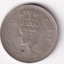 Alternative view of India - British 1 Rupee - George VI 1943 BOMBAY MINT EXTREME RARE RARE COIN #N-305