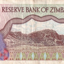 Alternative view of ZIMBABWE FIVE DOLLARS OLD ISSUE WORLD NOTE