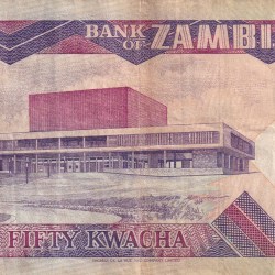 Alternative view of ZAMBIA 50 KWACHA OLD ISSUE WORLD NOTE 1 NOTE