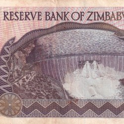 Alternative view of ZIMBABWE 100 DOLLARS OLD ISSUE WORLD NOTE