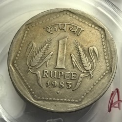 1 Rs 1983 Mumbai Mint Coin Rare