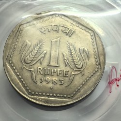 1 Rs 1983 Mumbai Mint Coin Rare