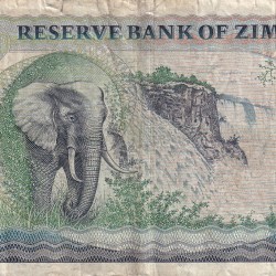 Alternative view of ZIMBABWE TWENTY DOLLARS OLD ISSUE WORLD NOTE