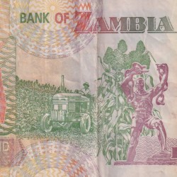 Alternative view of ZAMBIA ONE THOUSAND KWACHA OLD ISSUE POLYMER WORLD NOTE