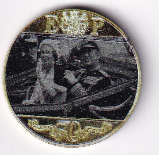 United Kingdom, Gibraltar 1 Crown 2021- ELLIZABETH II Commemorative issue RareΒ ColouredΒ Coin#V-50