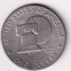Alternative view of United States 1 Dollar 1976 "Eisenhower Dollar" Bicentennial Commemorative issue Rare Coin #N-332