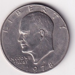 United States 1 Dollar 1978 "Eisenhower Dollar" Rare big size Coin #N-333