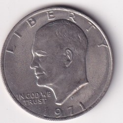 United States 1 Dollar 1971 "Eisenhower Dollar" Rare big size Coin #N-335