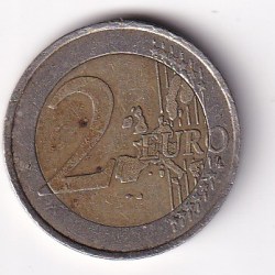 Alternative view of Germany, Federal 2 Euros 2002 1st map Bimetallic Rare lowest Price Coin #N342