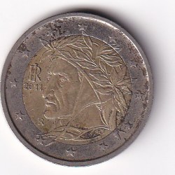 Italy 2 Euros 2011 2nd map Bimetallic Rare lowest Price Coin #N340