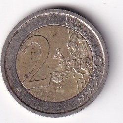 Alternative view of Italy 2 Euros 2011 2nd map Bimetallic Rare lowest Price Coin #N340