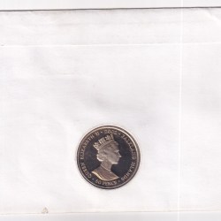 Alternative view of FALKLAND ISLAND 50 PENCE 2002 - GOLDEN JUBILEE HER MAJESTY QUEEN ELIZABETH II- COMMEMORATIVE COIN FIRST DAY COVER MINT PACK GEM UNC