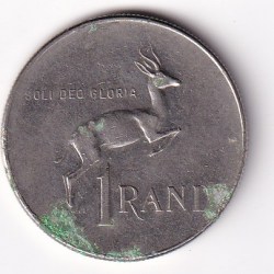 South Africa 1 Rand 1980 SUID AFRIKA Rare Coin #N-377