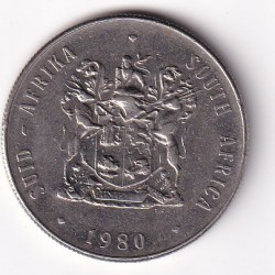 Alternative view of South Africa 1 Rand 1980 SUID AFRIKA Rare Coin #N-377