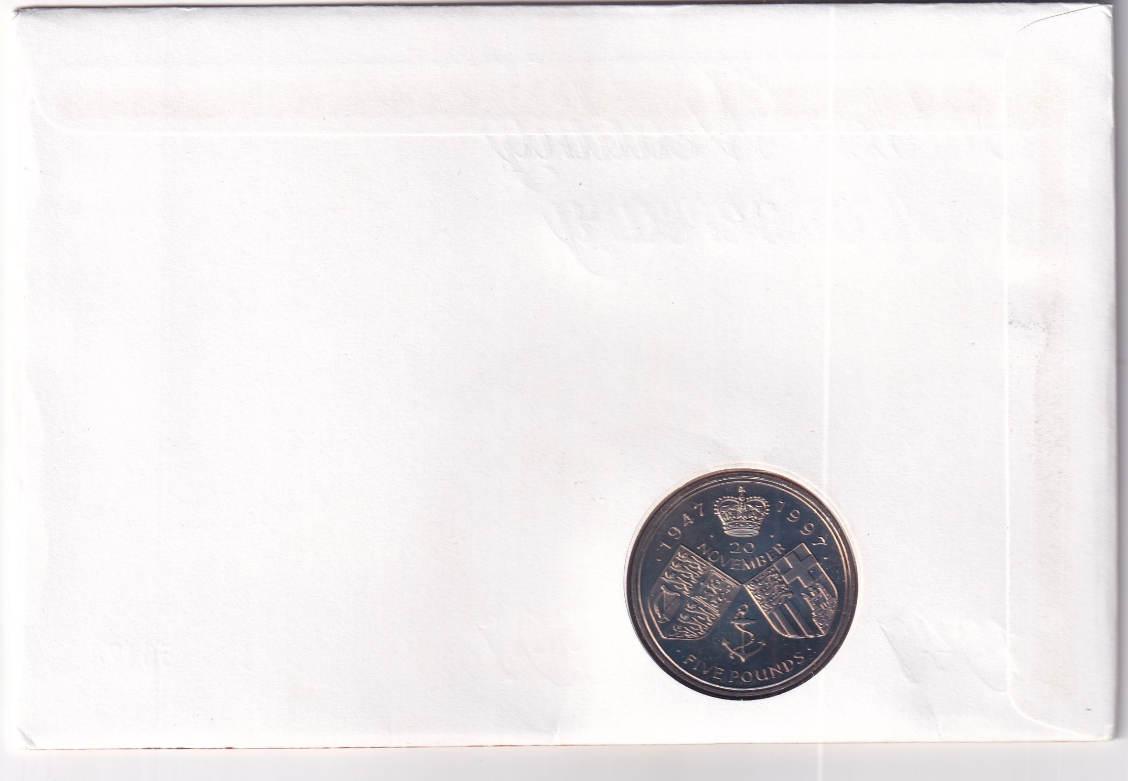 ENGLAND 5 POUNDS 1997 - GOLDEN WEDDING ANNIVERSARY PHILIP PRINCEPS 1997 COMMEMORATIVE COIN FIRST DAY COVER MINT PACK GEM UNC - Image 2