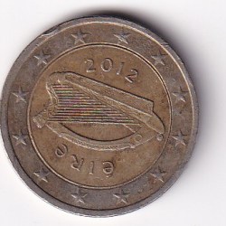 Alternative view of Ireland 2 Euros 2012 1st map Rare Coin #N-389