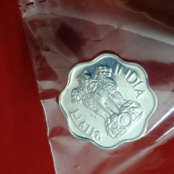 Alternative view of Rare Two Paise 1973 Year Paise PROOF Set Coin Gem Bunc Condition