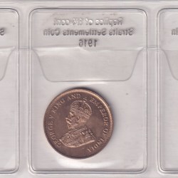Alternative view of REPLICA OF STRAITS SETTLEMENT COIN 1845 , 1916,1872 MINT ISSUE RARE FOLDER PACK SET